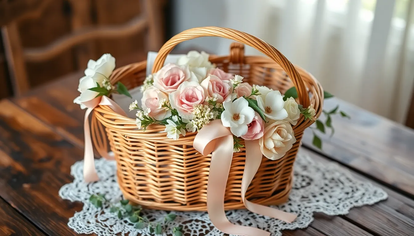 25 Stunning Basket Decoration Ideas for Wedding That'll Transform Your Big Day 4 25 Stunning Basket Decoration Ideas for Wedding That'll Transform Your Big Day 3