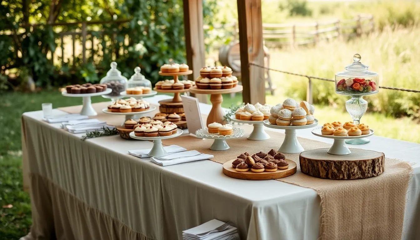 35 Rustic Wedding Dessert Table Ideas That'll Make Your Guests Swoon 4 35 Rustic Wedding Dessert Table Ideas That'll Make Your Guests Swoon 3