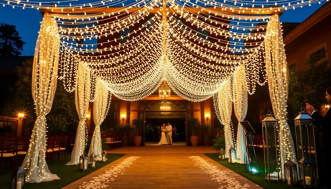25 Stunning Wedding Entrance Decoration Ideas (Budget & Luxury Options) 6 25 Stunning Wedding Entrance Decoration Ideas (Budget & Luxury Options) 5