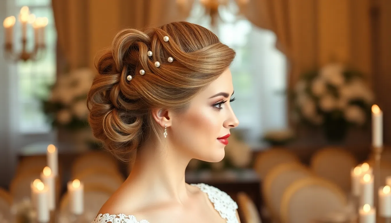 30 Stunning Hair Up Ideas for Wedding Day That'll Make You Look Absolutely Gorgeous 6 30 Stunning Hair Up Ideas for Wedding Day That'll Make You Look Absolutely Gorgeous 5
