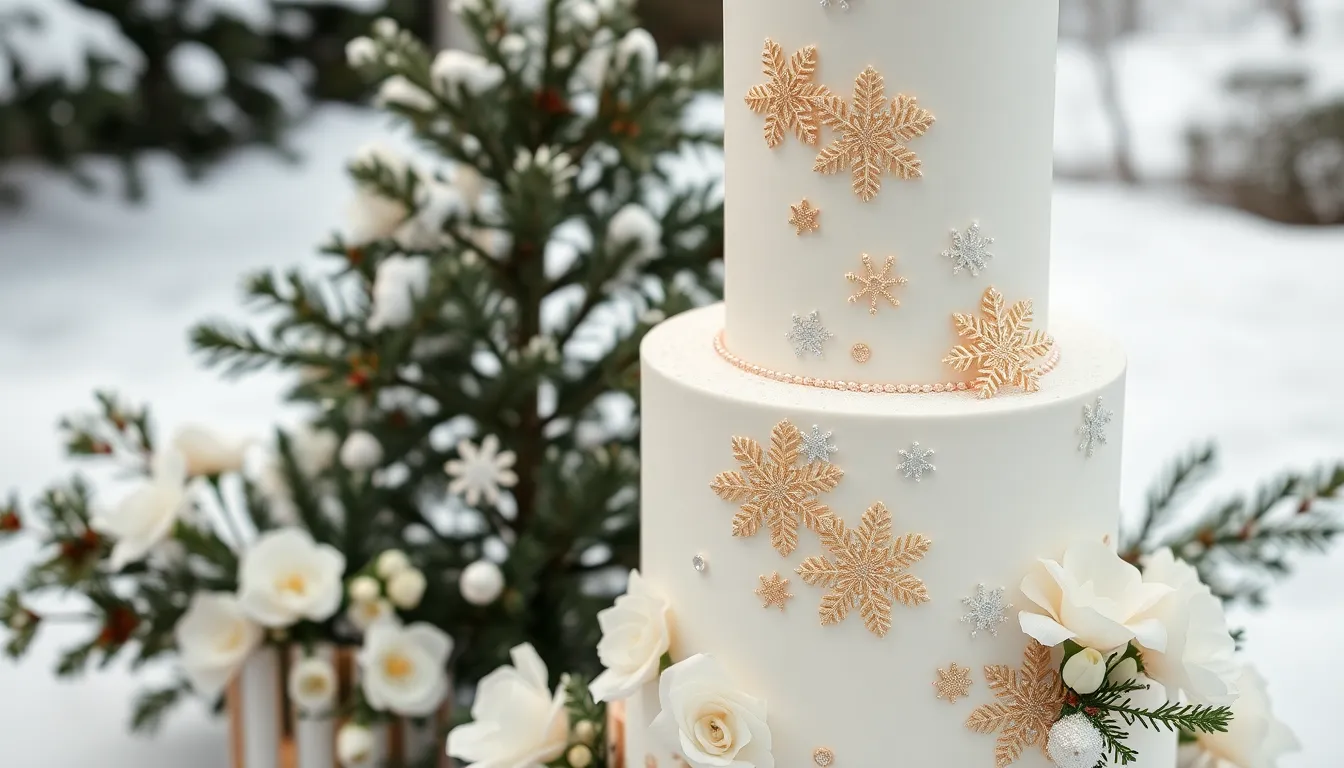 25 Stunning Winter Wedding Cake Ideas That Will Wow Your Guests 6 25 Stunning Winter Wedding Cake Ideas That Will Wow Your Guests 5