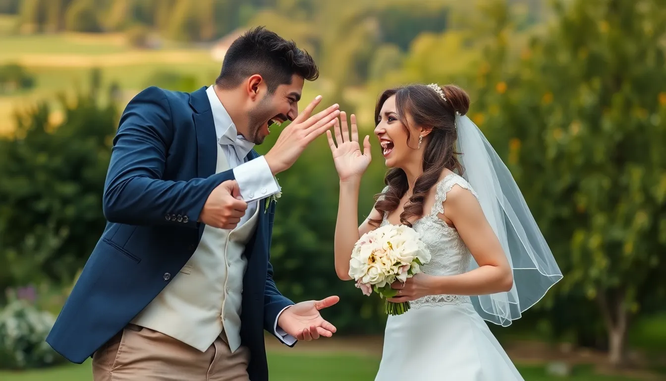 27 Hilarious First Look Ideas That Will Make Your Wedding Day Unforgettable 8 27 Hilarious First Look Ideas That Will Make Your Wedding Day Unforgettable 7