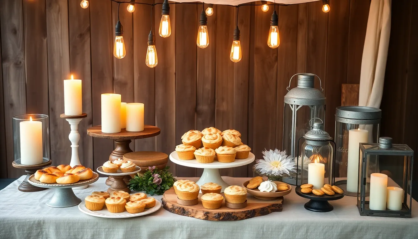 35 Rustic Wedding Dessert Table Ideas That'll Make Your Guests Swoon 10 35 Rustic Wedding Dessert Table Ideas That'll Make Your Guests Swoon 9