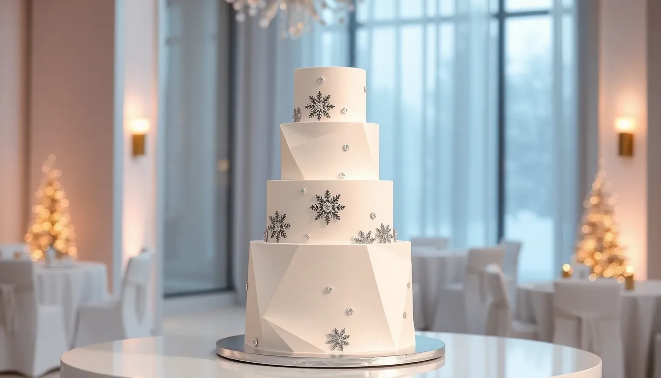 25 Stunning Winter Wedding Cake Ideas That Will Wow Your Guests 10 25 Stunning Winter Wedding Cake Ideas That Will Wow Your Guests 9