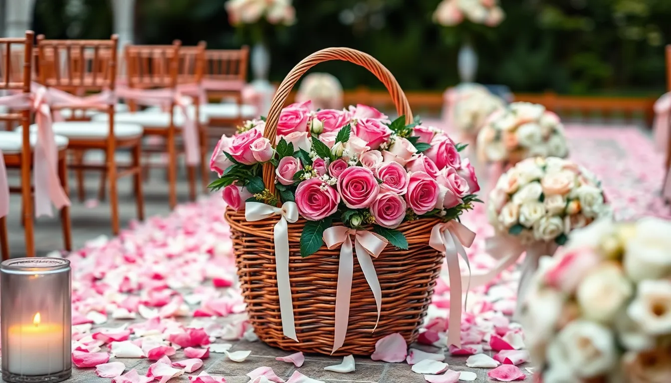 25 Stunning Basket Decoration Ideas for Wedding That'll Transform Your Big Day 12 25 Stunning Basket Decoration Ideas for Wedding That'll Transform Your Big Day 11
