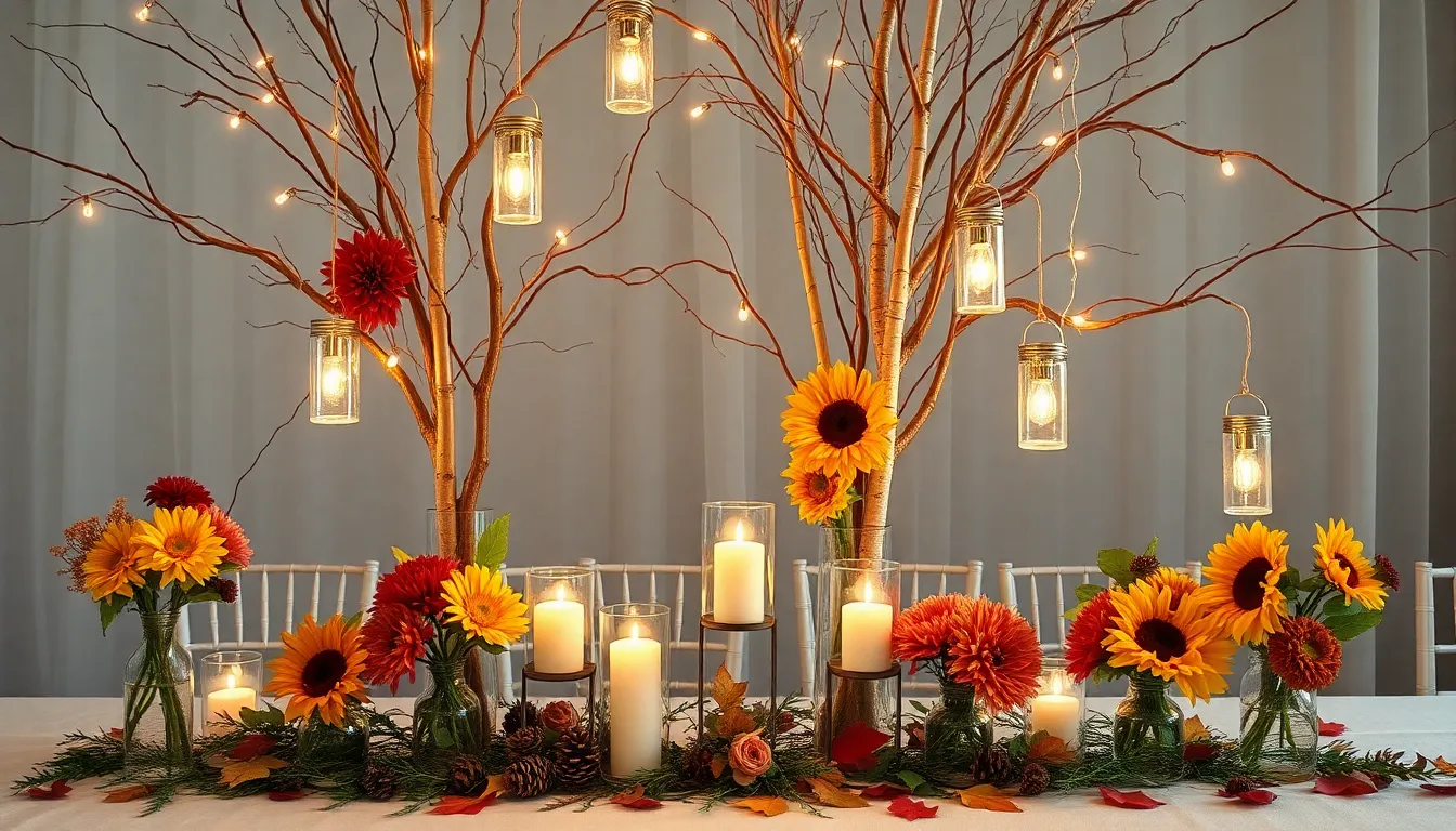 25 Stunning Fall Centerpiece Ideas for Wedding That'll Wow Your Guests 12 25 Stunning Fall Centerpiece Ideas for Wedding That'll Wow Your Guests 11