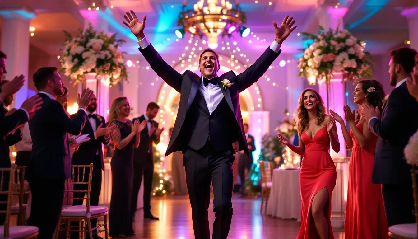 25 Hilarious Wedding Party Entrance Ideas That'll Have Your Guests in Stitches 12 25 Hilarious Wedding Party Entrance Ideas That'll Have Your Guests in Stitches 11