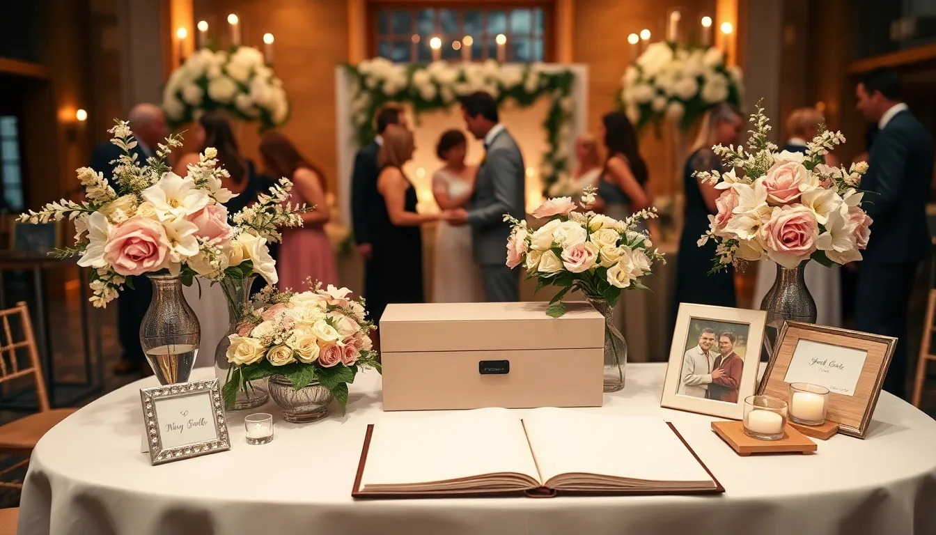 35 Creative Guest Book Table Ideas for Your Wedding (2025 Guide) 12 35 Creative Guest Book Table Ideas for Your Wedding (2025 Guide) 11
