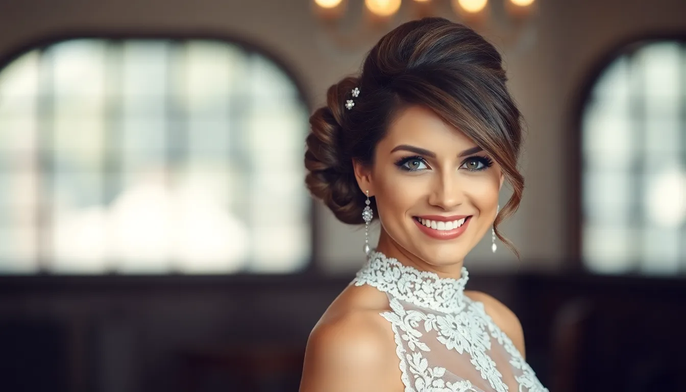 30 Stunning Hair Up Ideas for Wedding Day That'll Make You Look Absolutely Gorgeous 14 30 Stunning Hair Up Ideas for Wedding Day That'll Make You Look Absolutely Gorgeous 13