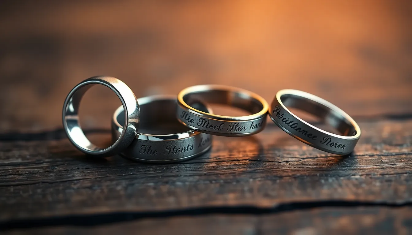 50+ Creative Ideas for Engraving Wedding Rings That Tell Your Love Story 14 50+ Creative Ideas for Engraving Wedding Rings That Tell Your Love Story 13