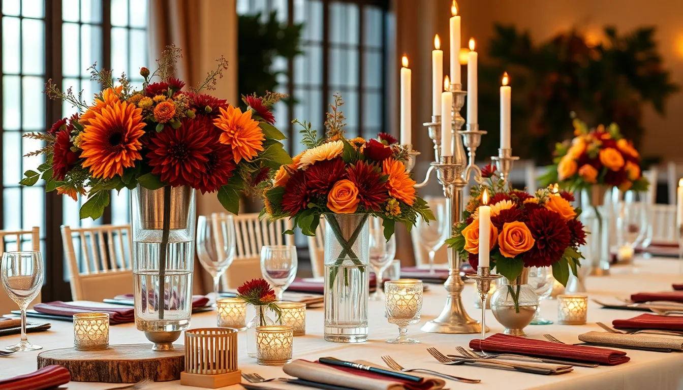 25 Stunning Fall Centerpiece Ideas for Wedding That'll Wow Your Guests 18 25 Stunning Fall Centerpiece Ideas for Wedding That'll Wow Your Guests 17