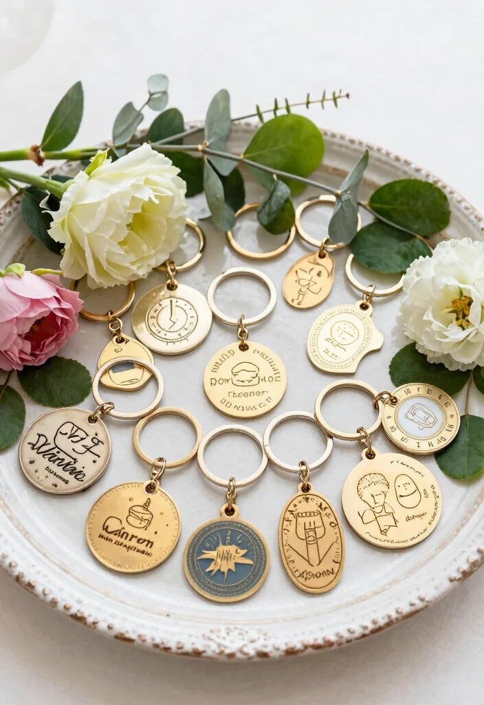 10 Bridal Shower Favors Ideas Guests Will Actually Love - 10. Personalized Keychains 1