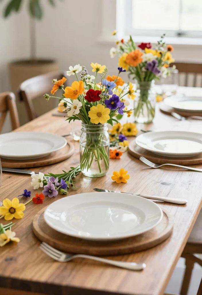 10 Engagement Plates Decoration Ideas That Look Elegant and Festive - 1. Wildflower Accents 1
