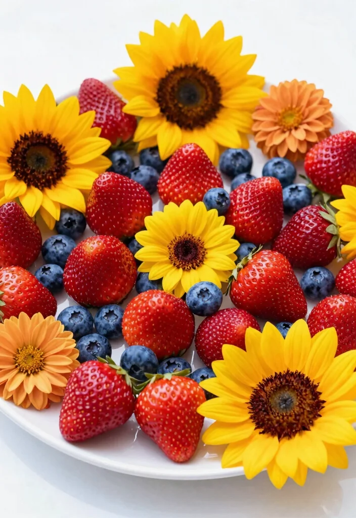 10 Haldi Plate Decoration Ideas Using Flowers and Bright Colors - 8. Bright Berry Accents 1