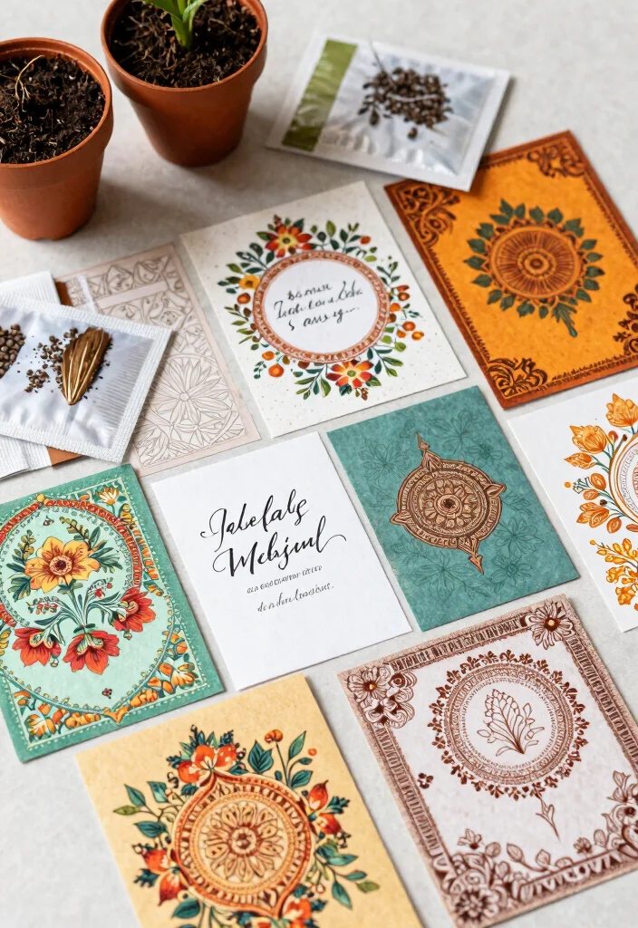10 Mehndi Return Gift Ideas Guests Will Truly Appreciate - 1. Personalized Seed Paper Cards 1