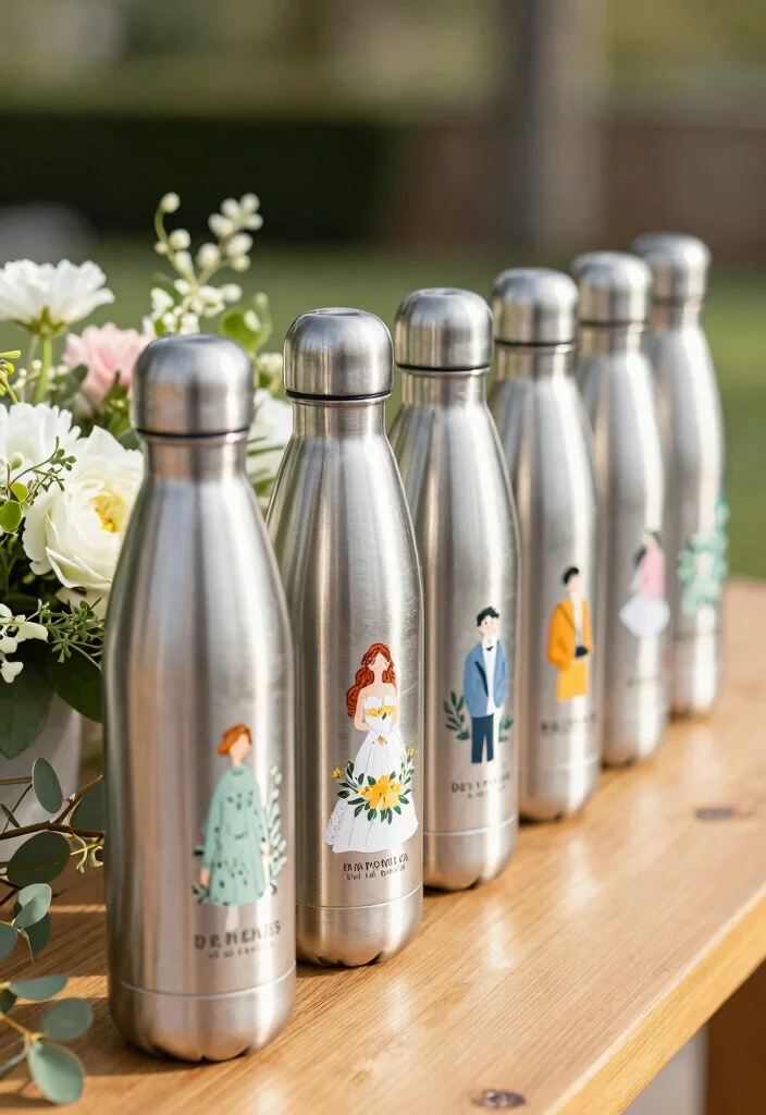 10 Mehndi Return Gift Ideas Guests Will Truly Appreciate - 3. Customizable Reusable Water Bottles 1