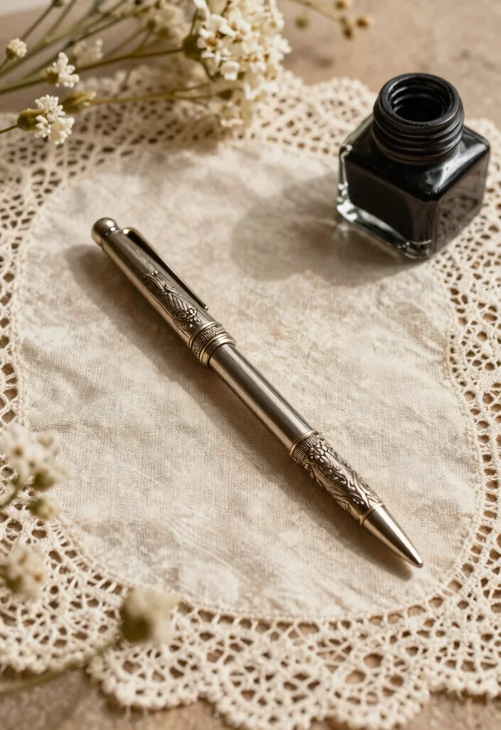 10 Nikkah Pen Decoration Ideas That Feel Elegant and Meaningful - 7. Vintage Charm 1