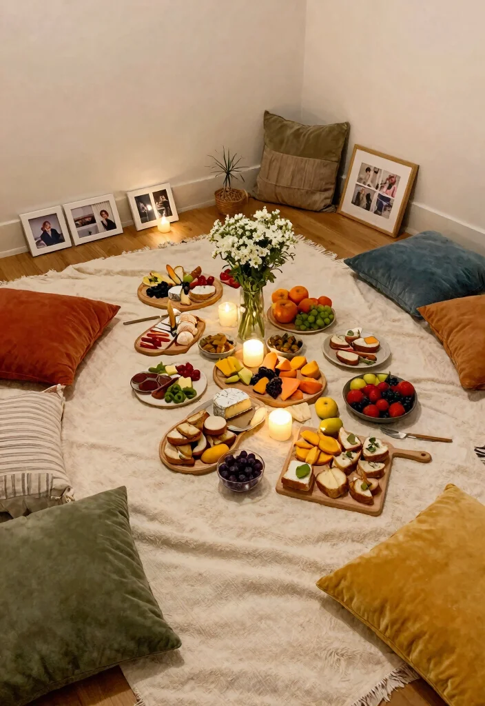 10 Proposal Party Ideas for a Romantic Surprise Celebration - 2. A Cozy Indoor Picnic 1