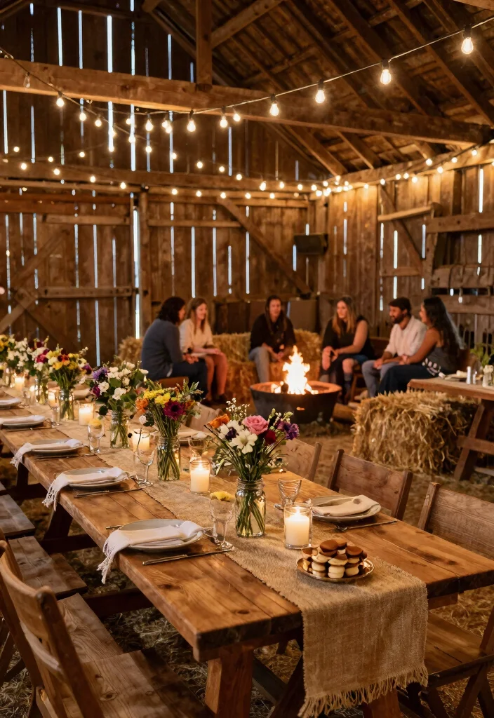 10 Proposal Party Ideas for a Romantic Surprise Celebration - 3. Rustic Barn Celebration 1