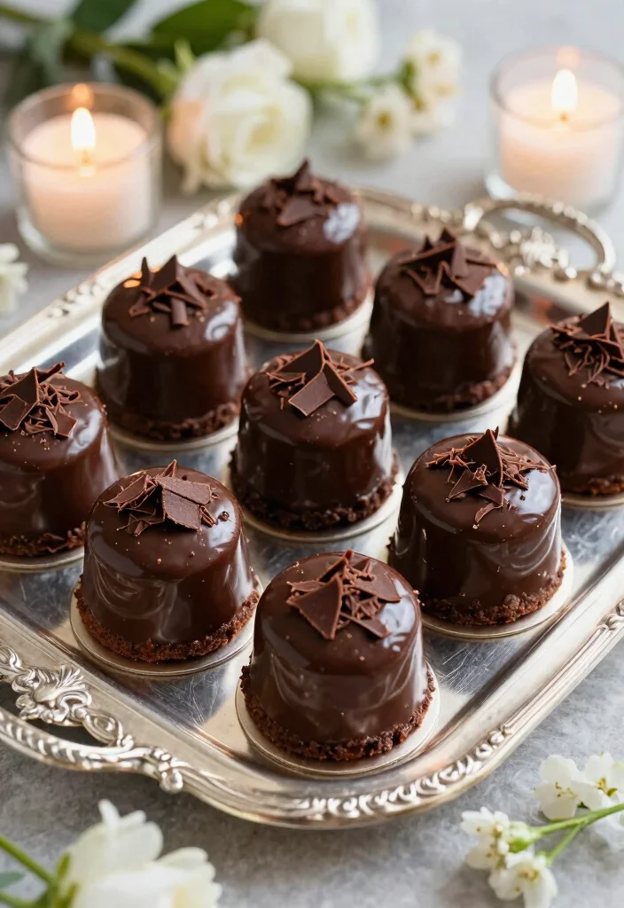 10 Small Wedding Cake Ideas Perfect for Intimate Celebrations - 7. Chocolate Ganache Mini Cakes 1