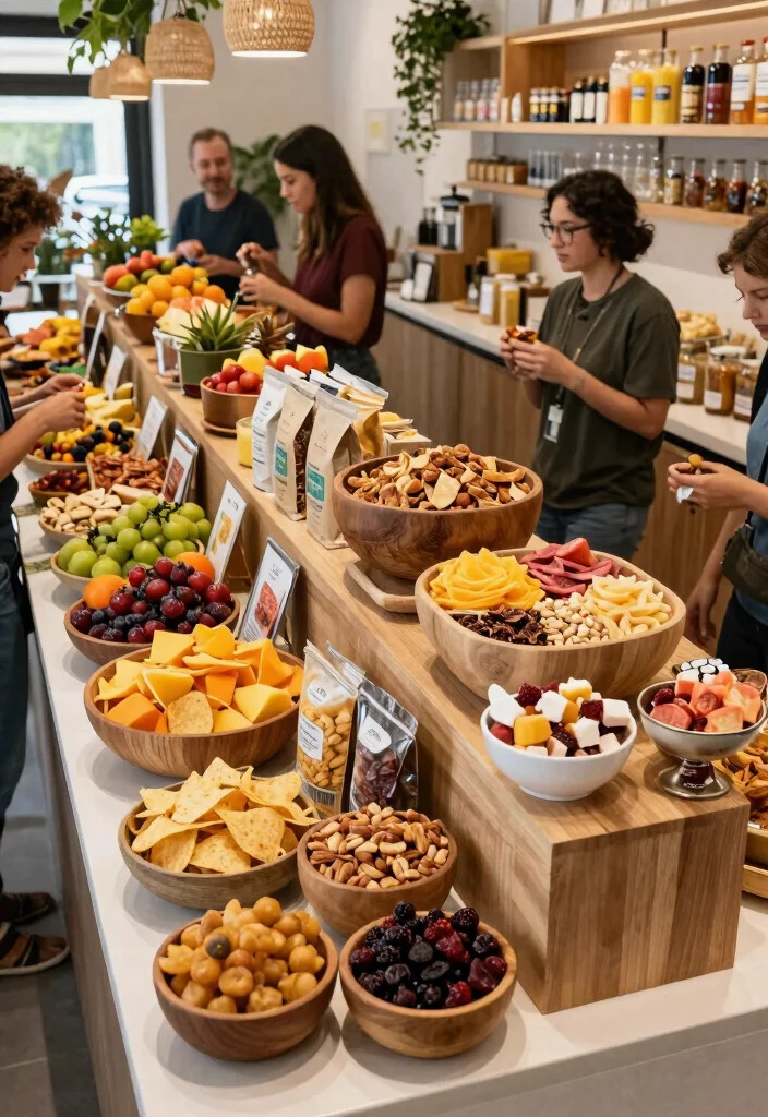 12 At Home Bridal Shower Ideas for a Cozy Stress-Free Celebration - 9. Colorful Snack Bar 1