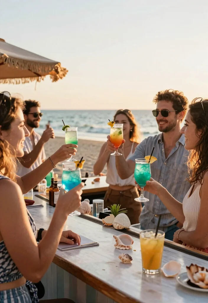 12 Beach Bridal Shower Ideas with Relaxed Coastal Style - 9. Coastal Cocktail Hour 1