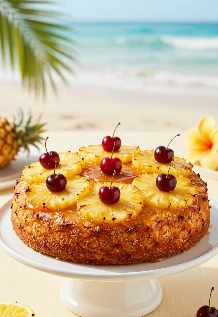 12 Beach Cake Ideas Perfect for Summer Parties and Coastal Themes - 11. Pineapple Upside-Down Cake 1