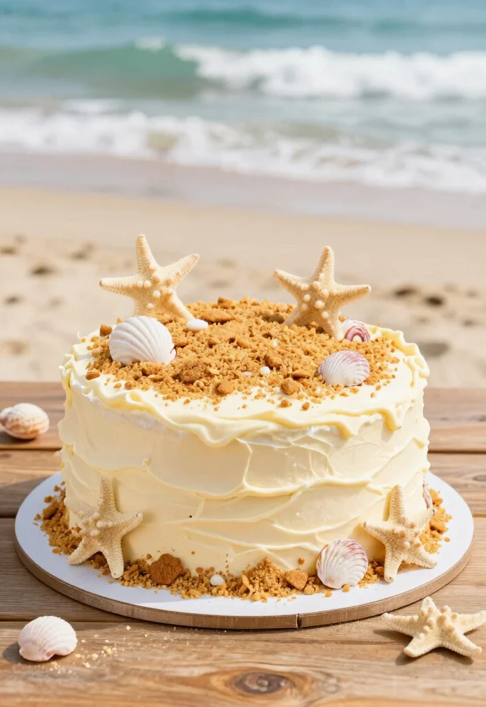 12 Beach Cake Ideas Perfect for Summer Parties and Coastal Themes - 6. Beach Sand Cake 1