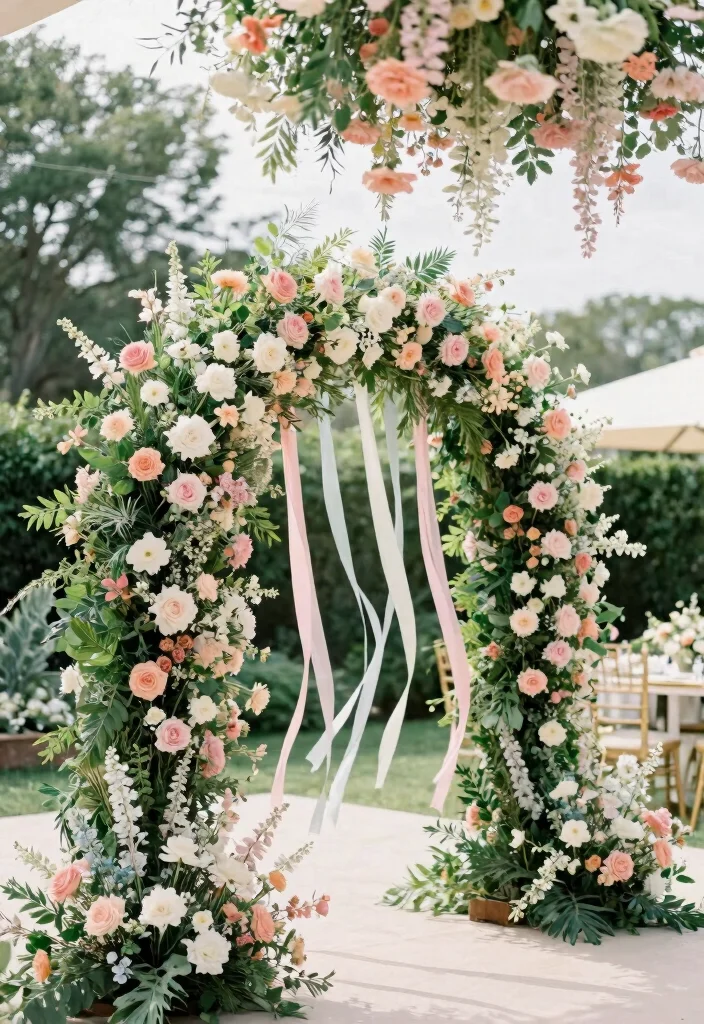12 Boho Bridal Shower Ideas with Soft Colors and Natural Touches - 4. Floral Installations 1