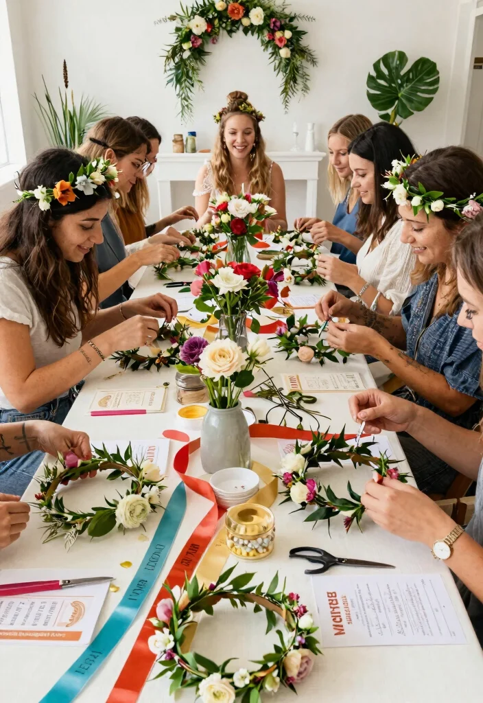 12 Boho Bridal Shower Ideas with Soft Colors and Natural Touches - 6. DIY Craft Stations 1
