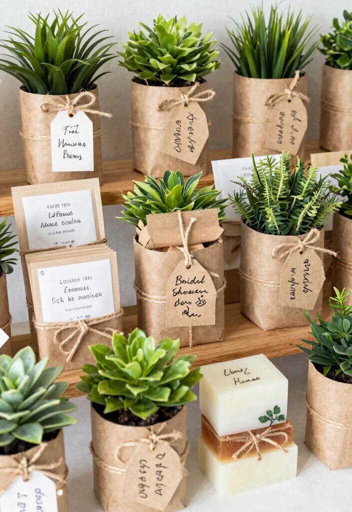 12 Boho Bridal Shower Ideas with Soft Colors and Natural Touches - 8. Meaningful Favors 1