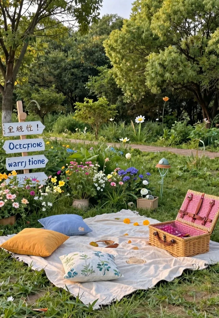 12 Bridal Shower Backdrop Ideas That Look Beautiful in Photos - 9. Charming Picnic Setup 1