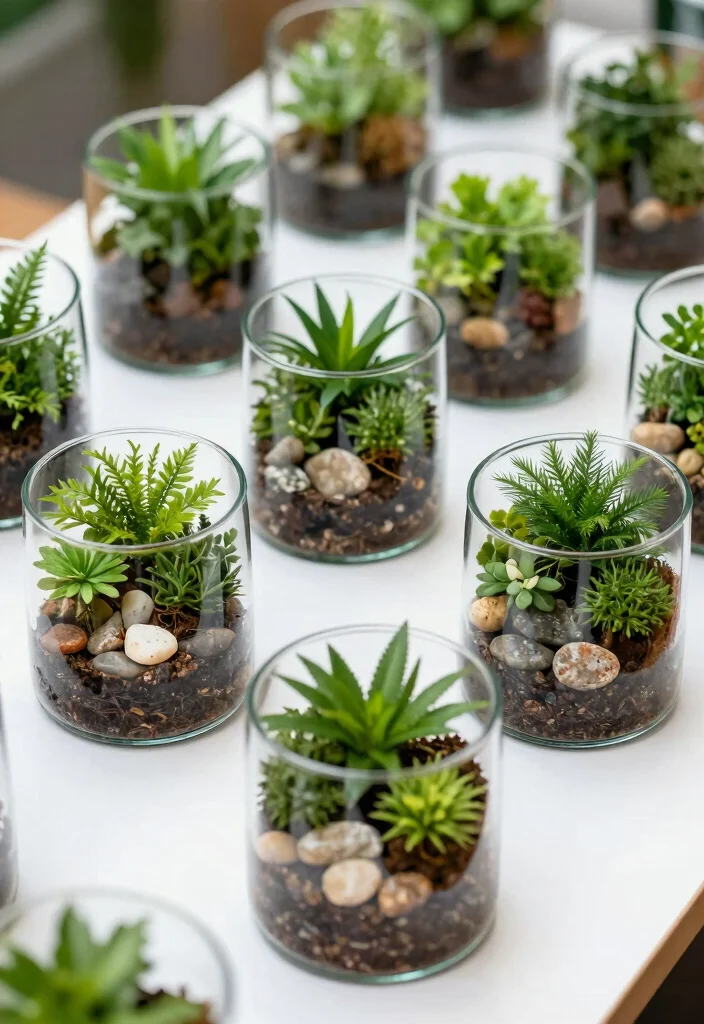12 Bridal Shower Centerpiece Ideas That Are Easy and Elegant - 9. Simple Glass Terrariums 1
