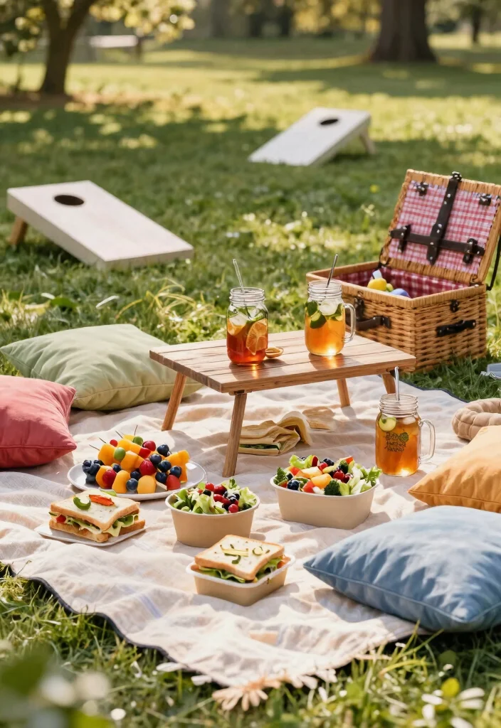 12 Bridal Shower Outdoor Ideas for a Fresh Open Air Celebration - 1. Eco-Friendly Picnic Party 1