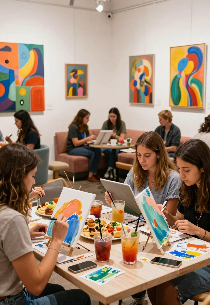 12 Engagement Party Theme Ideas That Feel Modern and Fun - 9. Modern Art Showcase 1