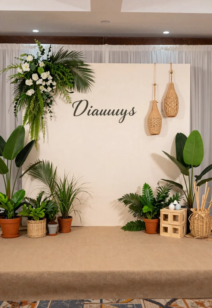12 Engagement Stage Decoration Ideas with Elegant Indian Style - 11. Eco-Friendly Decor 1