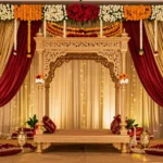 12 Engagement Stage Decoration Ideas with Elegant Indian Style