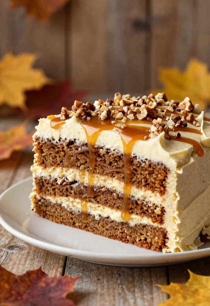 12 Fall Wedding Cake Ideas with Warm Colors and Seasonal Style - 11. Maple Bourbon Cake 1