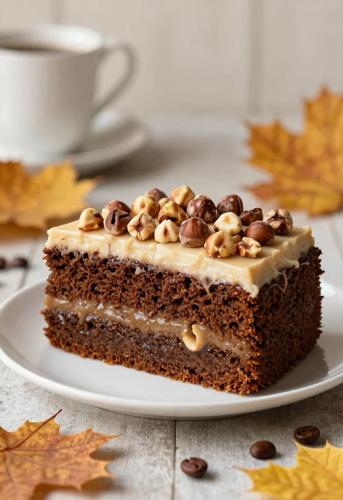12 Fall Wedding Cake Ideas with Warm Colors and Seasonal Style - 12. Hazelnut Coffee Cake 1
