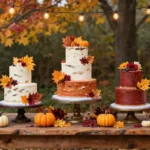 12 Fall Wedding Cake Ideas with Warm Colors and Seasonal Style