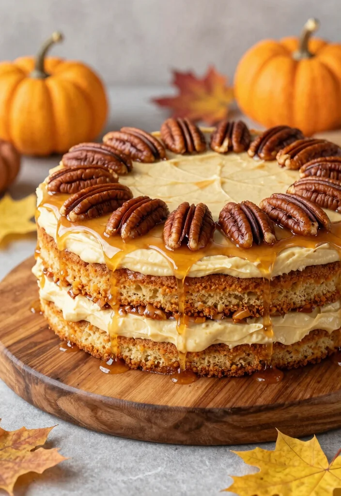 12 Fall Wedding Cake Ideas with Warm Colors and Seasonal Style - 4. Maple Pecan Delight 1