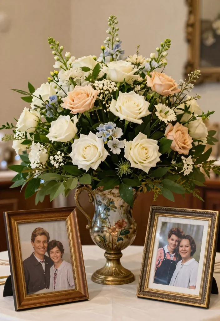 12 Ganpati Flower Decoration Ideas for a Sacred Festive Setup - 11. Personal Touch: Family Heirloom Flowers 1