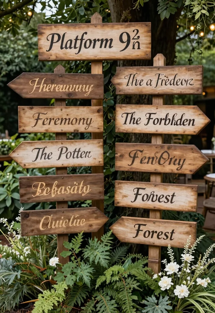 12 Harry Potter Theme Decoration Ideas for Magical Celebrations 56 12 Harry Potter Theme Decoration Ideas for Magical Celebrations - 6. Spellbinding Signage 1