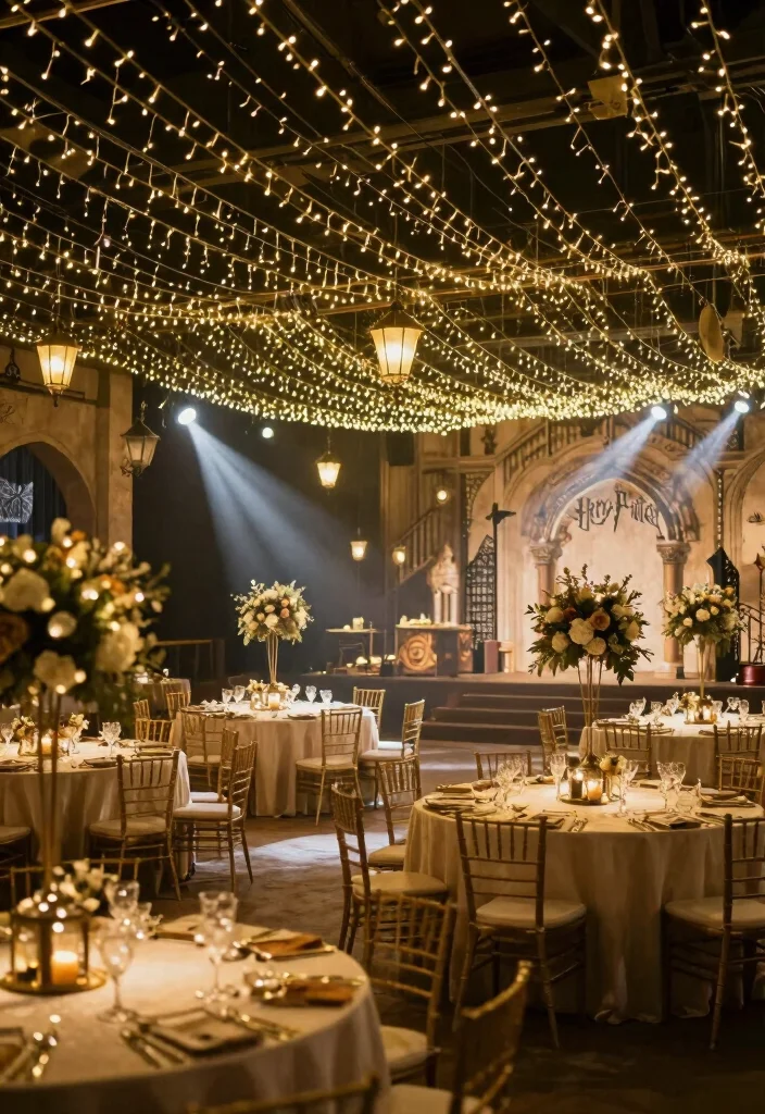 12 Harry Potter Theme Decoration Ideas for Magical Celebrations 78 12 Harry Potter Theme Decoration Ideas for Magical Celebrations - 8. Magical Lighting 1