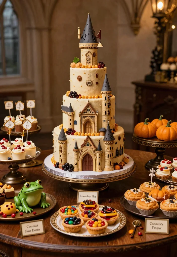 12 Harry Potter Theme Decoration Ideas for Magical Celebrations 89 12 Harry Potter Theme Decoration Ideas for Magical Celebrations - 9. Themed Cake and Desserts 1