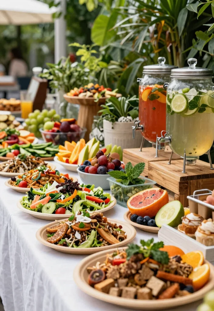 12 Mehendi Party Ideas with Colorful Decor and Fun Details - 6. Eco-Friendly Food Stations 1