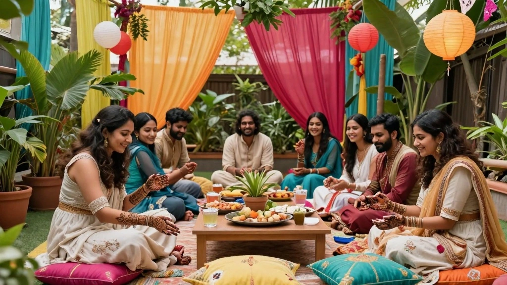 12 Mehendi Party Ideas with Colorful Decor and Fun Details