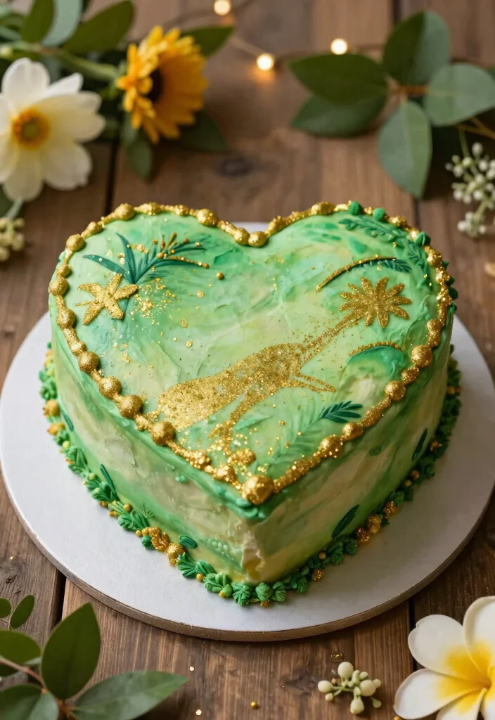12 Moana Cake Ideas That Are Colorful Fun and Party Ready - 8. Moana's Heart Cake 1
