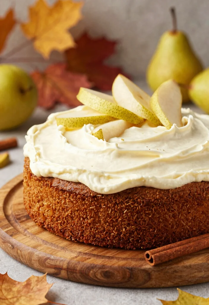 12 Rustic Wedding Cake Ideas with Natural Textures and Soft Colors - 11. Spiced Pear Cake 1