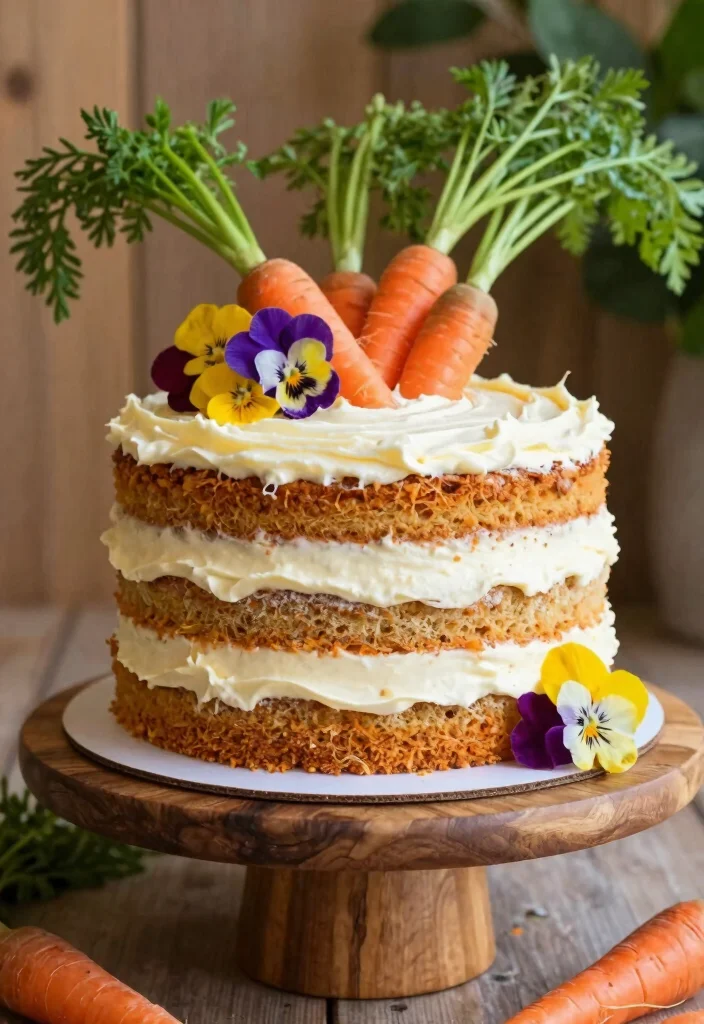 12 Rustic Wedding Cake Ideas with Natural Textures and Soft Colors - 6. Rustic Carrot Cake 1